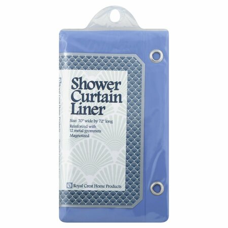 ROYAL CREST Blue Shower Curtain Liner 73679